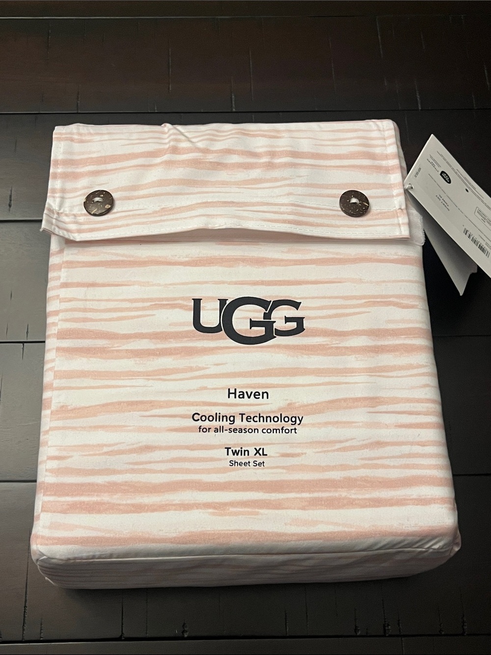 Ugg Haven Twin XL Sheet Set Flat, Fitted, 1 Pillowcase Cooling Technology Shell